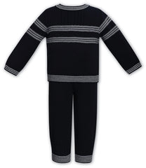 Sarah Louise Navy Cotton Suit