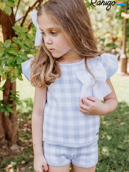Rahigo baby blue checked 2 piece set