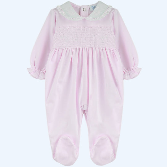 Pink Smocked Sleepsuit