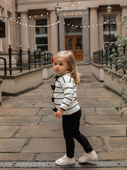 'Coco' Black stripe knitted statement collar suit