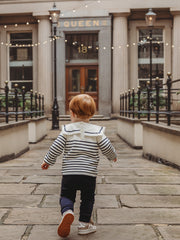 'Alfred' Navy Stripe Sailor Collar top & legging set