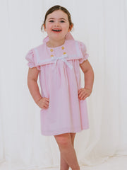'Skye' pink chambray sailor dress