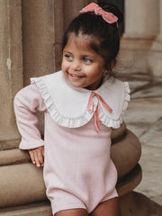 'Darling collar' pink knitted statement collar romper