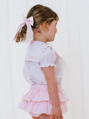 'Delphine' pink chambray sailor set