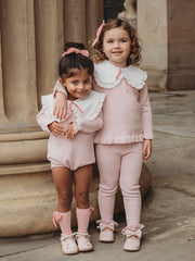 'Darling Collar' Pink Statement Collar knitted 2 piece set - Rose & Albert