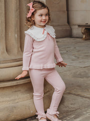 'Darling Collar' Pink Statement Collar knitted 2 piece set - Rose & Albert