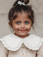 'Darling collar' beige knitted statement collar dress