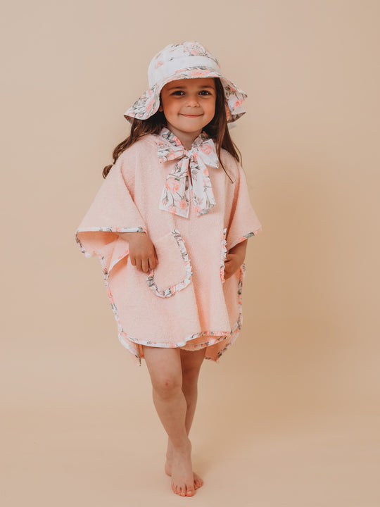 'Delilah' towelling hooded poncho