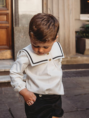 'Finley' monochrome sailor collar 2 piece set