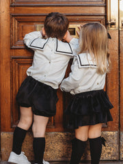 'Finley' monochrome sailor collar 2 piece set