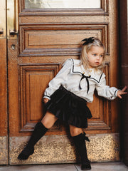 'Elsie' monochrome sailor collar 2 piece set