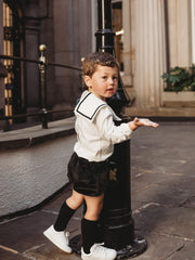 'Finley' monochrome sailor collar 2 piece set