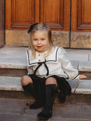 'Elsie' monochrome sailor collar 2 piece set