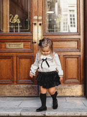 'Elsie' monochrome sailor collar 2 piece set