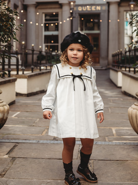 'Alba' monochrome sailor collar dress