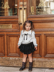 'Elsie' monochrome sailor collar 2 piece set