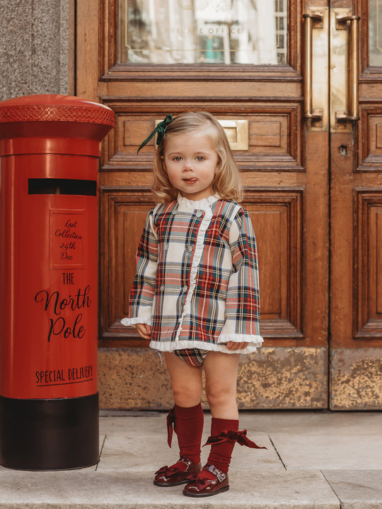 'Noelle' tartan dress & knicker set
