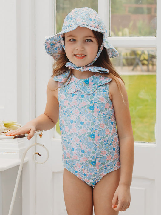 'Betsy' petal collar sleeveless swimsuit