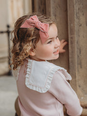 Condor dusky pink velvet bow