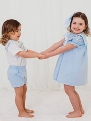 'Skye' blue chambray sailor dress