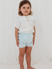 'Freddie' mint green chambray sailor set