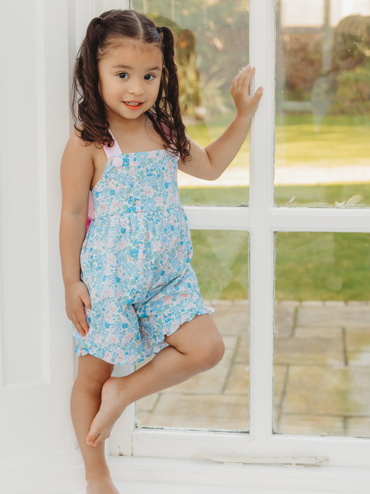 'Betsy' floral bow detail playsuit