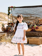 Patachou white puff sleeve dress