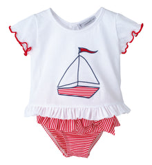 Calamaro Nautical frill swim set