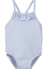 Calamaro Baby Blue Striped Swim Costume