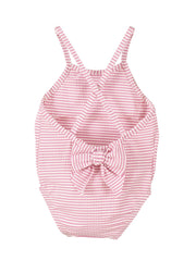 Calamaro Baby Pink Striped Swim Costume