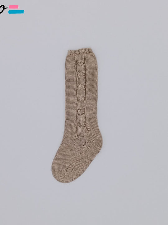 Rahigo Camel & Cream Knitted Socks