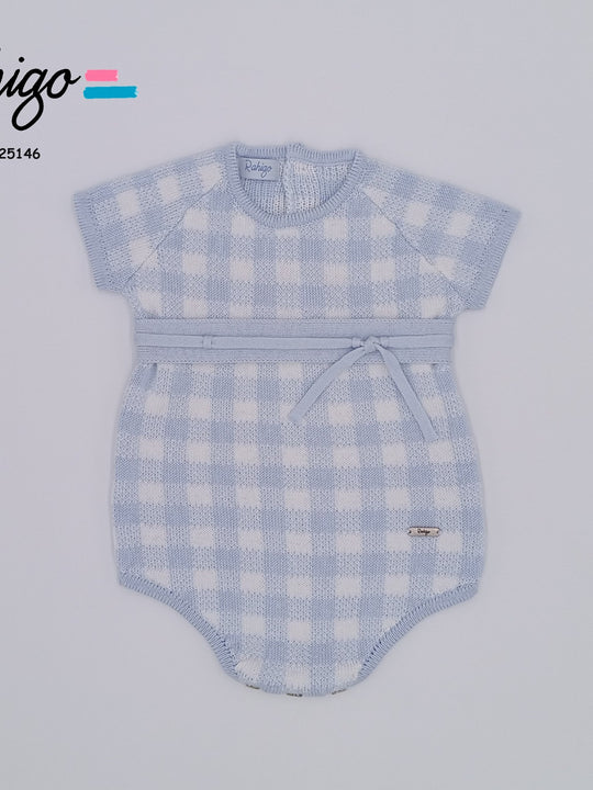 Rahigo Baby blue checked romper