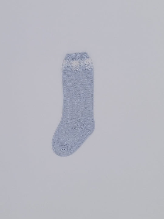Rahigo baby blue checked socks