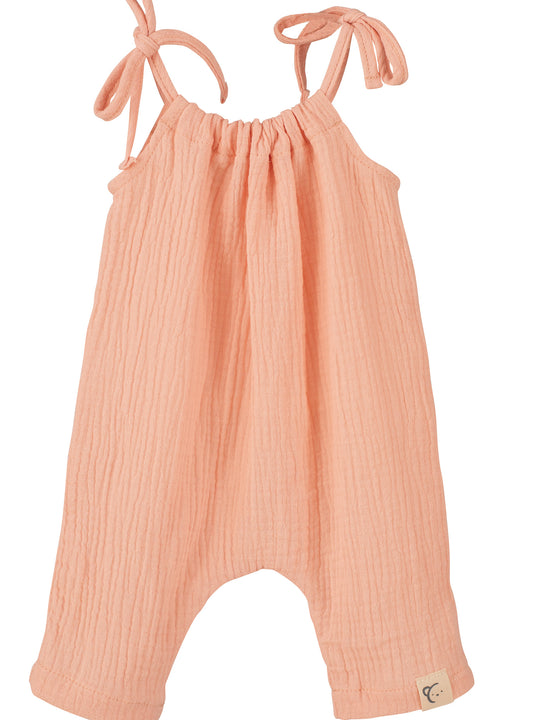 Calamaro Baby Pink Cheesecloth Jumpsuit