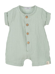 Calamaro Baby Mint Cheesecloth Romper