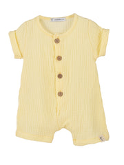 Calamaro Baby Lemon Cheesecloth Romper