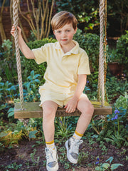 'Sidney' unisex lemon towelling short set - Rose & Albert