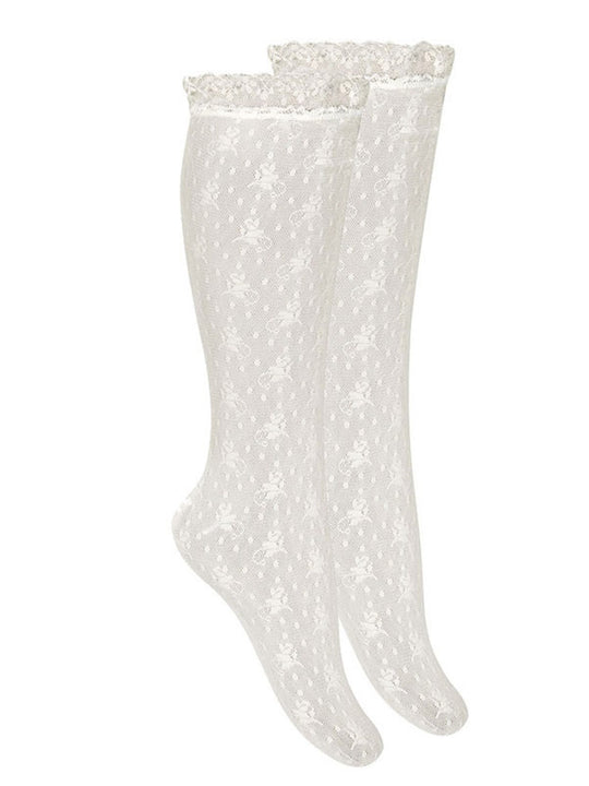 Condor white ceremony knee socks