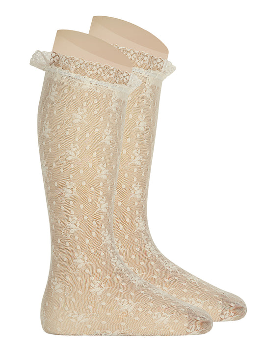 Condor ivory ceremony knee socks