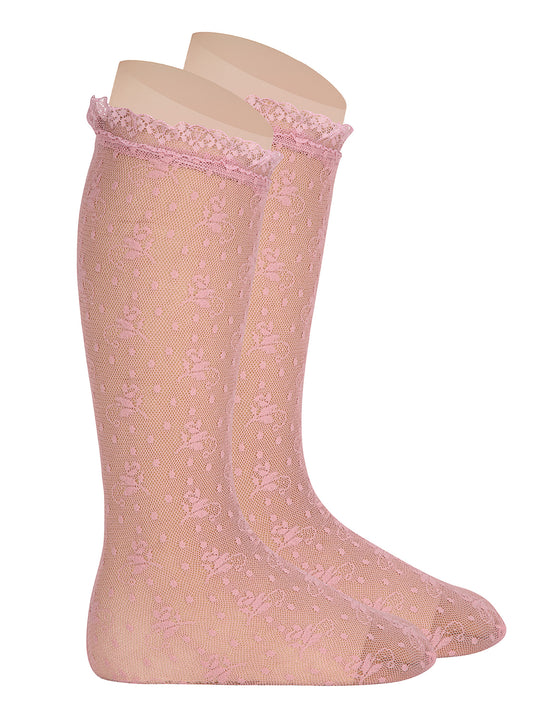 Condor dusky pink ceremony knee socks