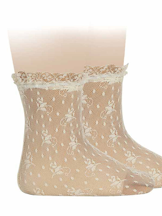 Condor ivory lace ankle socks