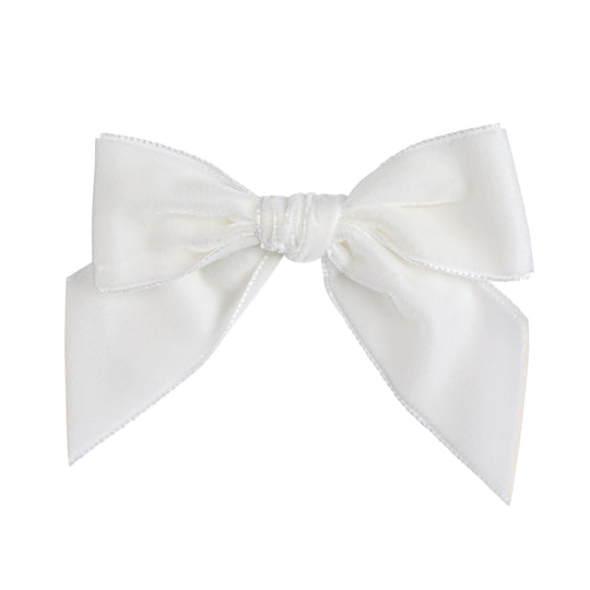 Condor ivory velvet bow