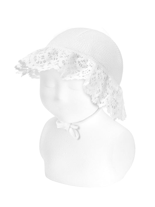Condor white lace hat