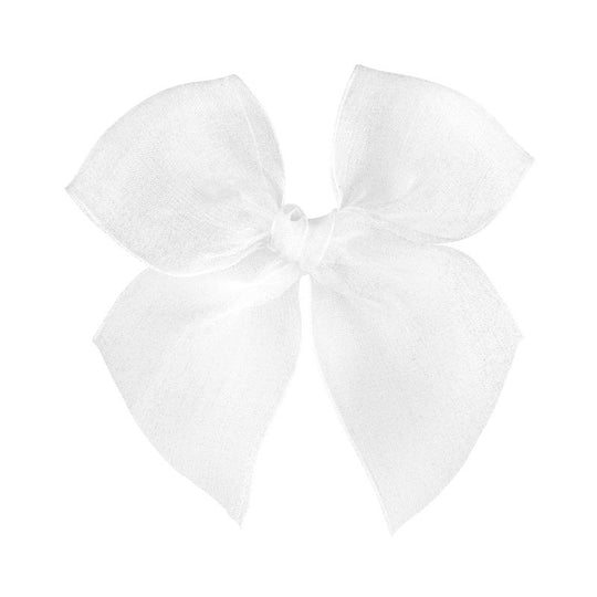 Condor small white organza hair bow
