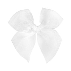 Condor small white organza hair bow