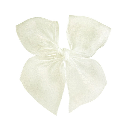 Condor small ivory organza hair bow