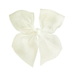 Condor small ivory organza hair bow