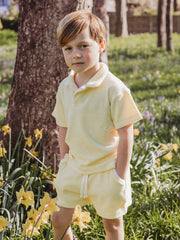 'Sidney' unisex lemon towelling short set - Rose & Albert