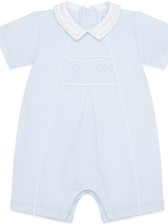 Emile et Rose 'John' Baby Blue Smart Summer Romper