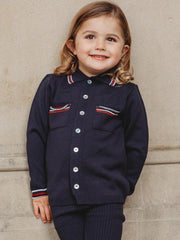 'Buttoned Up' Navy knitted cardigan & legging set